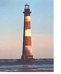 Morris Island Lighthouse viewed from Folly Beach, SC